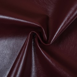 Ткань Дерматин (Кожзам) для мебели, цвет Бордовый (на отрез)  в Домодедово