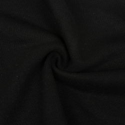 Ткань Футер 3-х нитка, Петля, цвет Черный (на отрез)  в Домодедово
