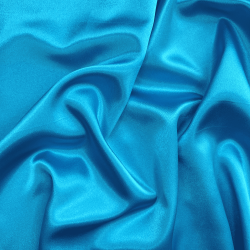 *Ткань Атлас-сатин, цвет Голубой (на отрез)  в Домодедово
