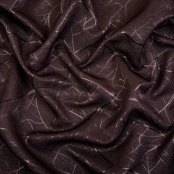 Ткань Блэкаут для штор &quot;Ледовое тиснение цвет Темно-Коричневый&quot; (на отрез)  в Домодедово