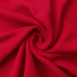 Флис Односторонний 130 гр/м2, цвет Красный (на отрез)  в Домодедово