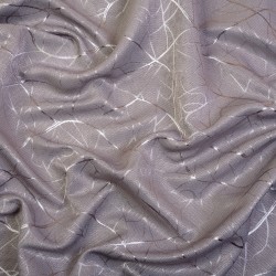 Ткань Блэкаут для штор светозатемняющая 75% &quot;Ледовое тиснение цвет Серый&quot; (на отрез)  в Домодедово