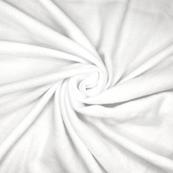 Ткань Флис Односторонний 130 гр/м2, цвет Белый (на отрез)  в Домодедово