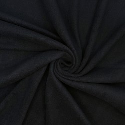 Ткань Флис Односторонний 130 гр/м2, цвет Черный (на отрез)  в Домодедово