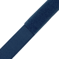 Контактная лента 25мм цвет Синий (велькро-липучка, на отрез)  в Домодедово