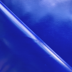 Ткань ПВХ 450 гр/м2, Синий (Ширина 160см), на отрез  в Домодедово
