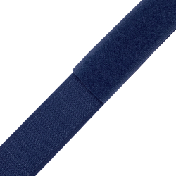 Контактная лента 25мм цвет Тёмно-Синий (Велькро-липучка), на отрез  в Домодедово