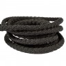 Шнур с сердечником 5мм, цвет Чёрный (плетено-вязанный, плотный)